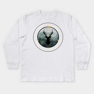 Throne of Glass- Forest Stag Kids Long Sleeve T-Shirt